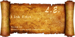 Link Edit névjegykártya